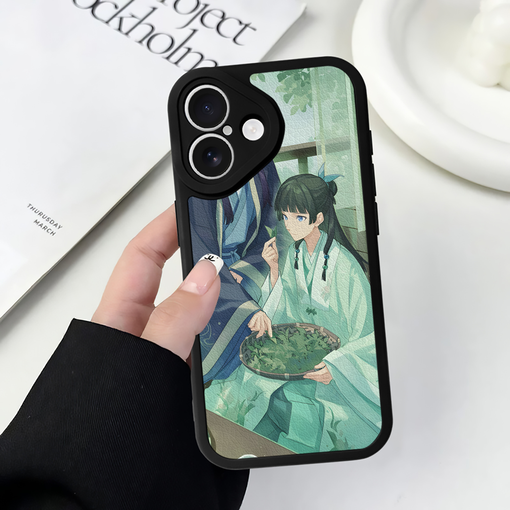 （画像用） 薬屋のひとりごと The Apothecary Diaries 【iPhone 16シリーズ対応】シリコンスマホケース（レザー調） 材質：シリコン